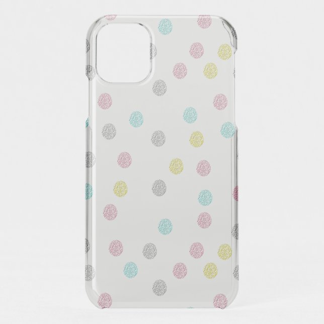Pastel Polka Dots iPhone7 Clear Case (Back)