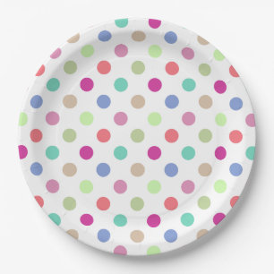 Pastel Polka Dots Paper Plates