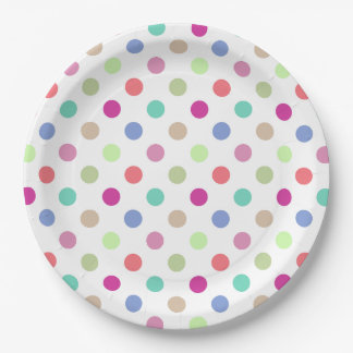 Pastel Polka Dots Paper Plates