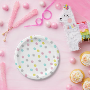 Pastel Polka Dots Paper Plates