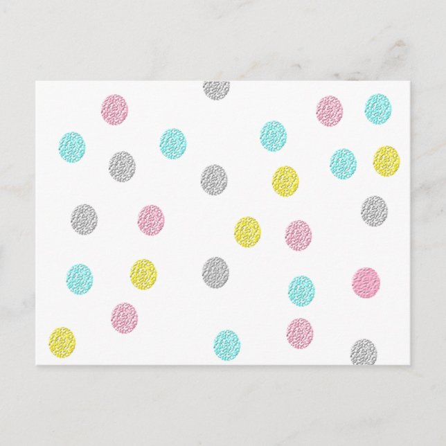 Pastel Polka Dots Postcard (Front)