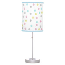 Pastel Polka Dots  Table Lamp