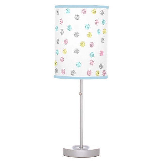 Pastel Polka Dots  Table Lamp (Front)