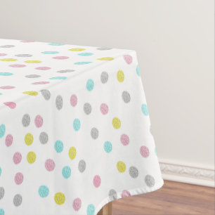 Pastel Polka Dots Tablecloth