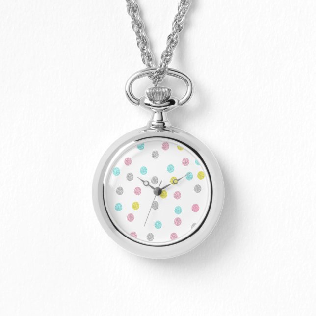 Pastel Polka Dots Watch (Front)