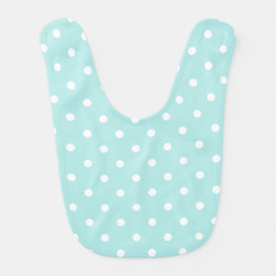 Pastel Polkadots Pattern - Blue Baby Bib
