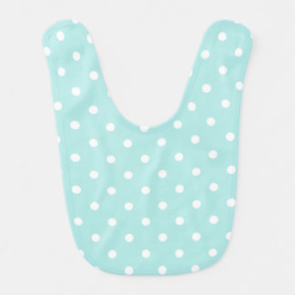 Pastel Polkadots Pattern - Blue Baby Bib