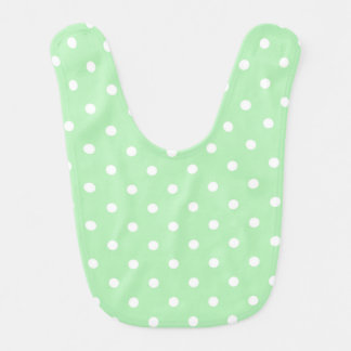 Pastel Polkadots Pattern - Green Baby Bib