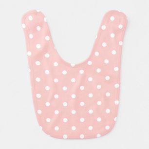 Pastel Polkadots Pattern - Peach Baby Bib