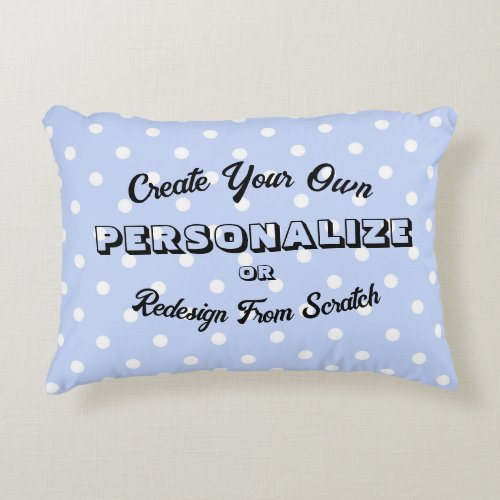 Pastel Polkadots Pattern _ Periwinkle  Accent Pillow