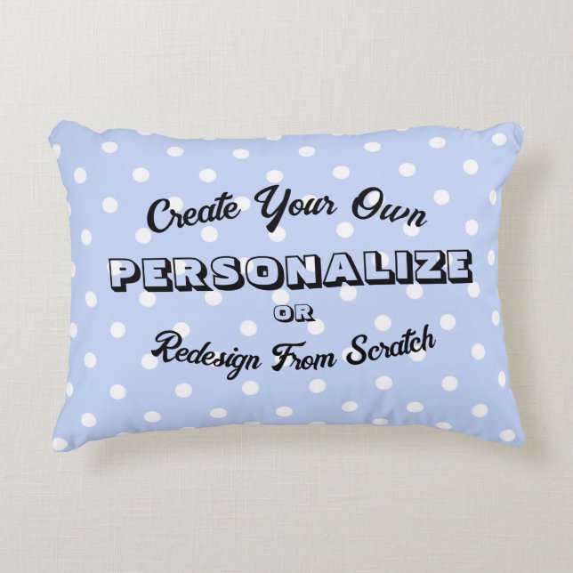 Pastel Polkadots Pattern - Periwinkle  Accent Pillow (Front)