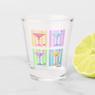 PASTEL POP ART MARTINI GLASSES