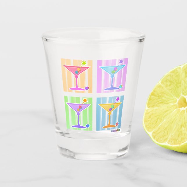 PASTEL POP ART MARTINI GLASSES (Front)