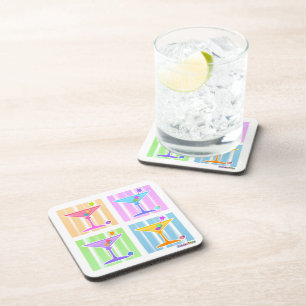 PASTEL POP ART MARTINIS COASTER