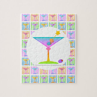 PASTEL POP ART MARTINIS JIGSAW PUZZLE