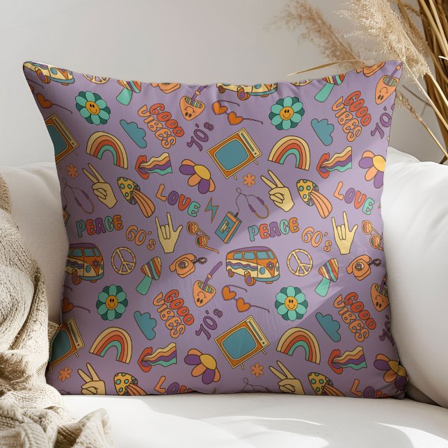 Pastel Pop Pillow Groovy 70s Throwback Look (Pastel Pop Pillow Groovy 70s Throwback Look)