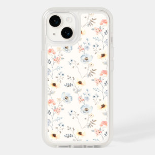 Pastel Poppy Floral Garden Pattern OtterBox iPhone 14 Case