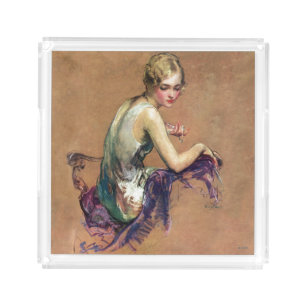 Pastel Portrait Acrylic Tray