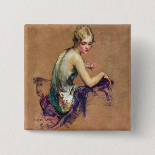 Pastel Portrait Button