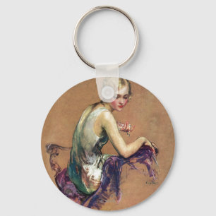 Pastel Portrait Keychain