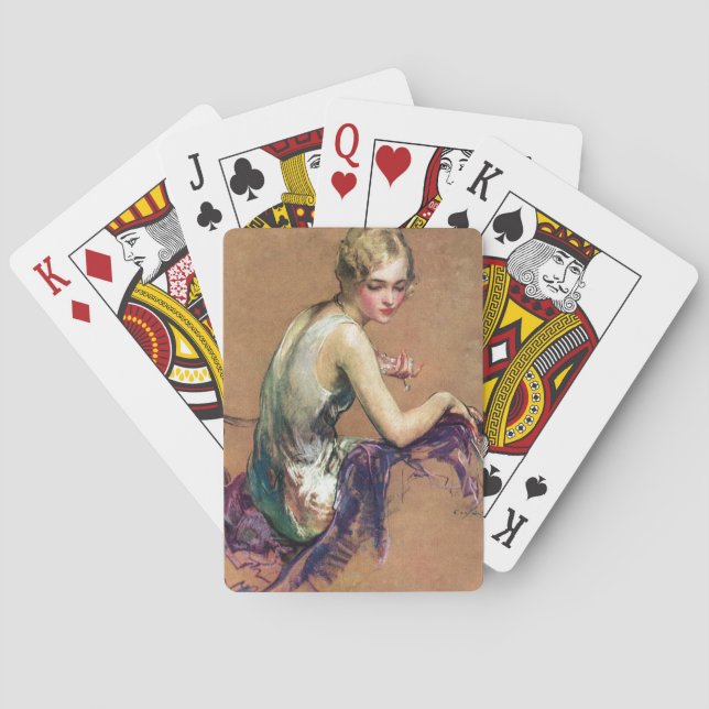 Pastel Portrait Poker Cards (Back)