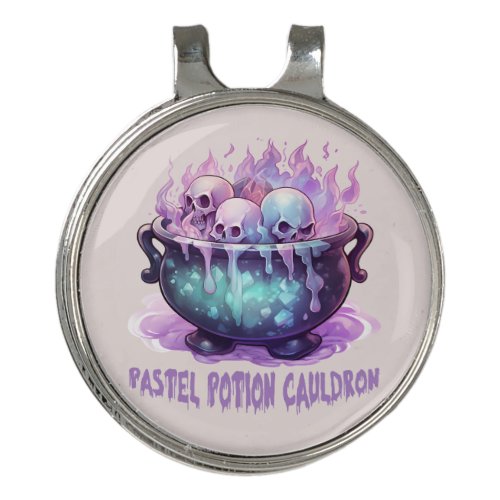 Pastel Potion Cauldron Golf Hat Clip