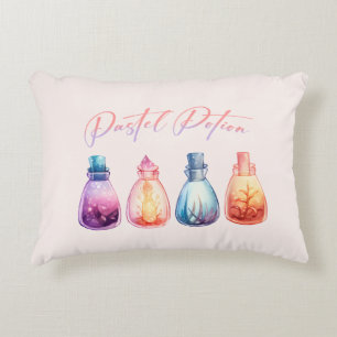 Pastel Potion – Cute and Elegant Witch Potion Accent Pillow