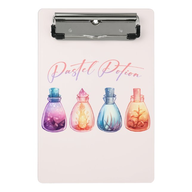 Pastel Potion – Cute and Elegant Witch Potion Mini Clipboard (Front)