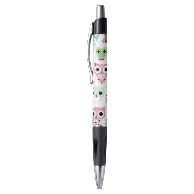 pastel powder color owl background pen (Top (Vertical))