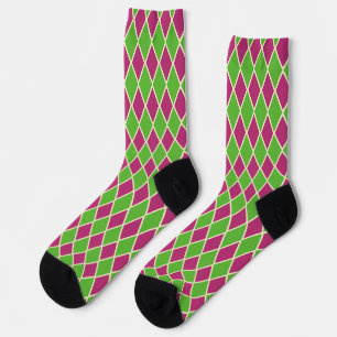Pastel Preppy Golf Argyle Pattern Socks
