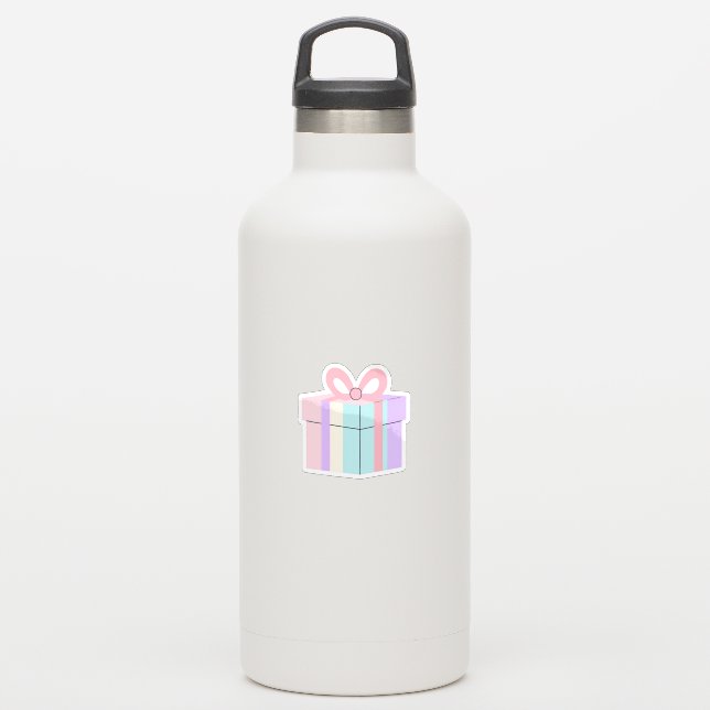 Pastel Present Sticker (Waterbottle)