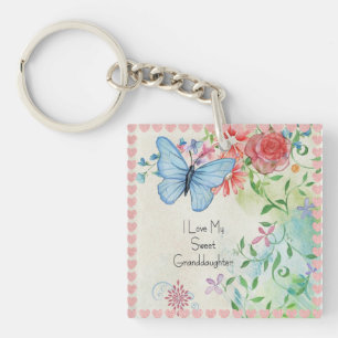 Pastel Pretty design for Granddaughter Keychain