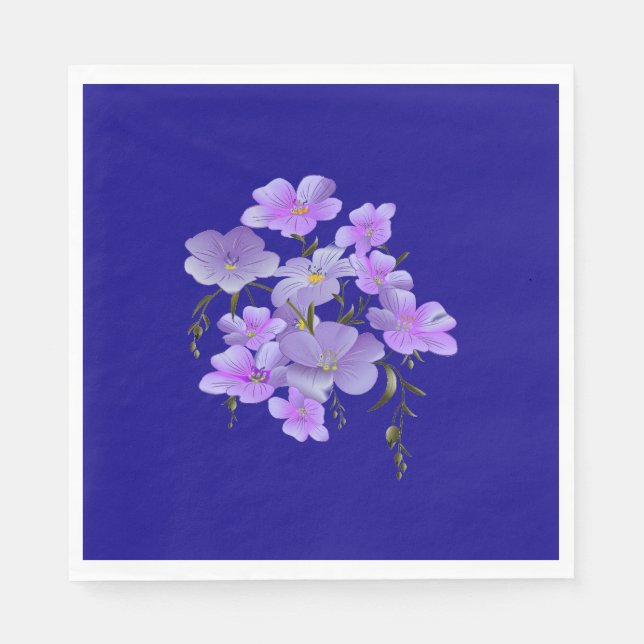 Pastel Pretty Lilac Bouquet Napkins (Front)