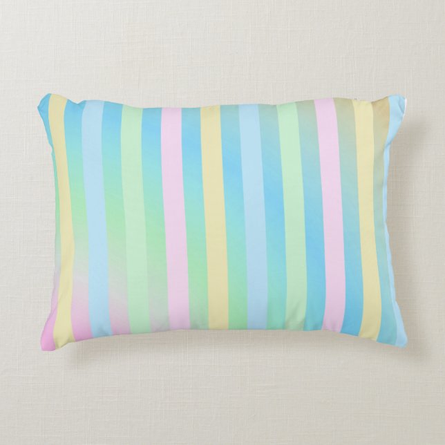 Pastel Pretty Pattern Accent Pillow (Front)