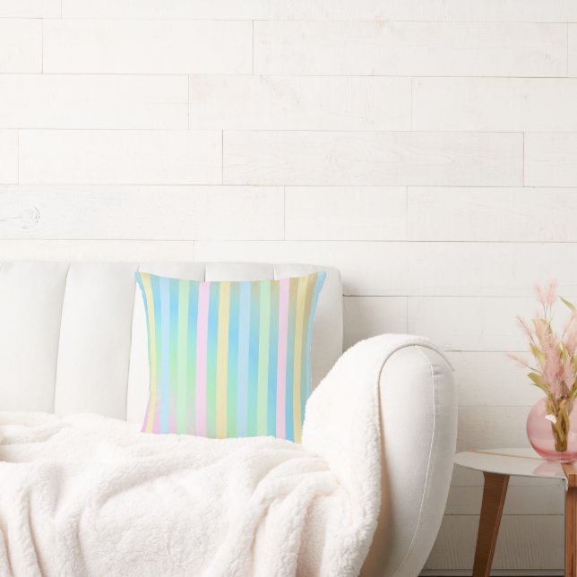 Pastel Pretty Pattern Throw Pillow (Couch)