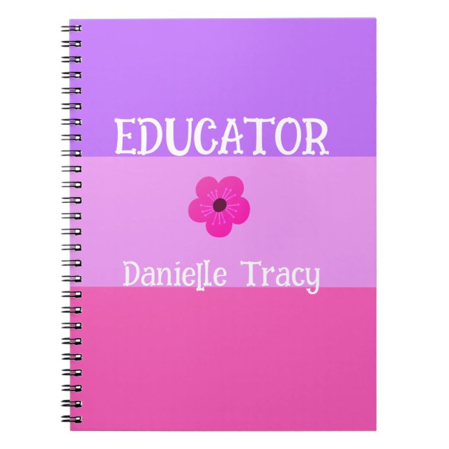 Pastel Pretty Spring Colors Custom  Notebook (Front)