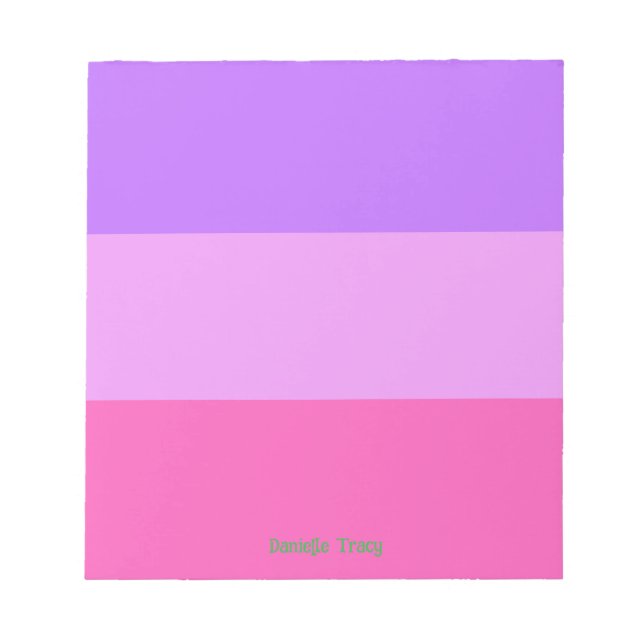 Pastel Pretty Spring Colors Custom  Notepad (Front)
