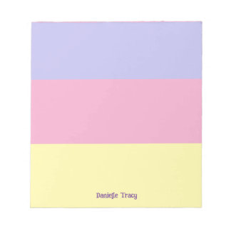 Pastel Pretty Spring Colors Custom Notepad