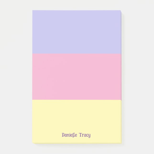 Pastel Pretty Spring Colors Custom  Post-it Notes (Front)