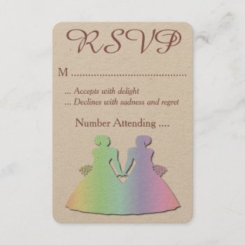 Pastel Pride Brides Rsvp For A Lesbian Wedding by AGayMarriage at Zazzle