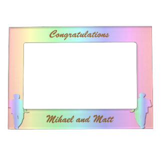 Pastel Pride Gay Wedding Gift Frame