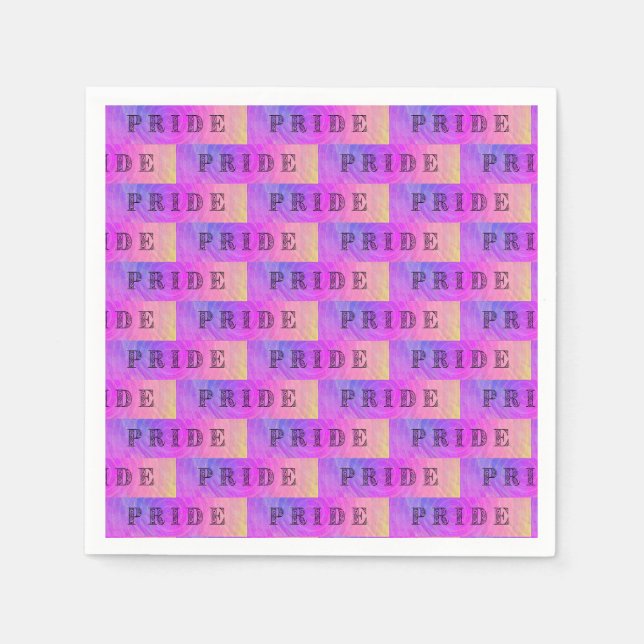 Pastel pride text   napkins (Front)