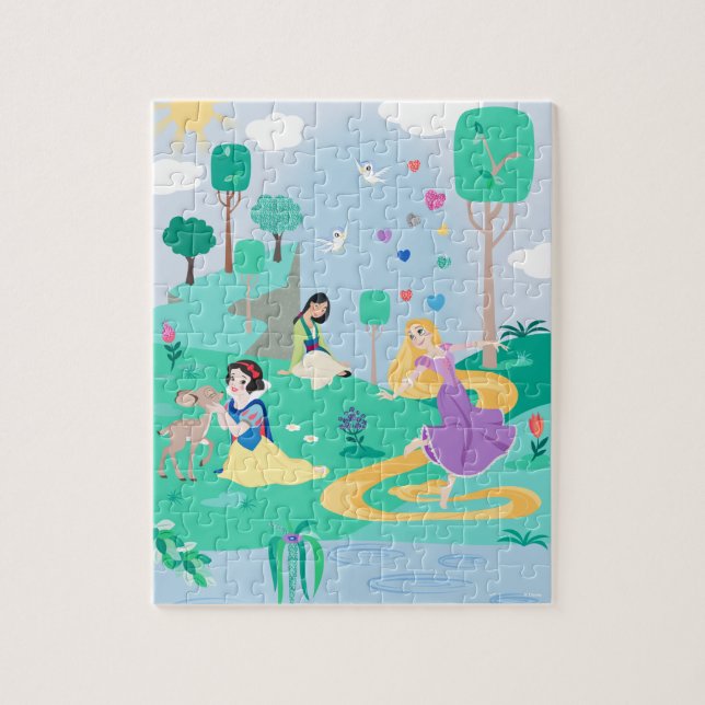 Pastel Princesses Relax By The Lake Jigsaw Puzzle (Vertical)
