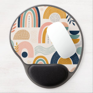 Pastel Prism Arc Abstract Surface Pattern Gel Mouse Pad