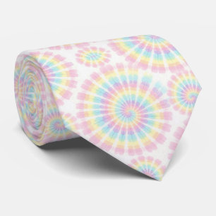 Pastel Psychedelic Tie-Dye Pattern Neck Tie
