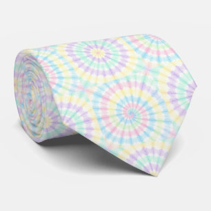 Pastel Psychedelic Tie-Dye Pattern Neck Tie