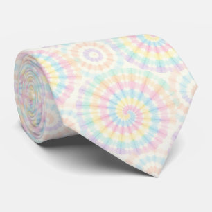 Pastel Psychedelic Tie-Dye Pattern Neck Tie