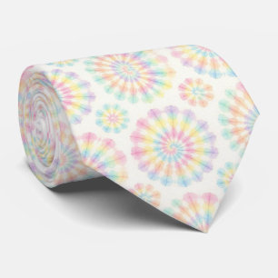 Pastel Psychedelic Tie-Dye Pattern Neck Tie