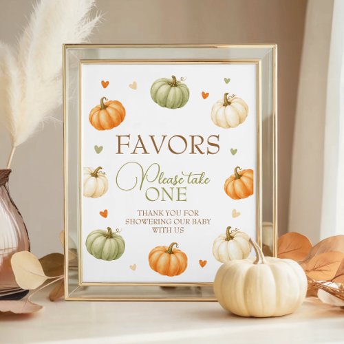 Pastel Pumpkin 8x10 Favor Table Display Sign