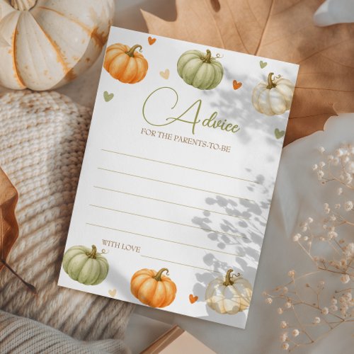 Pastel Pumpkin Advice for Parents Card